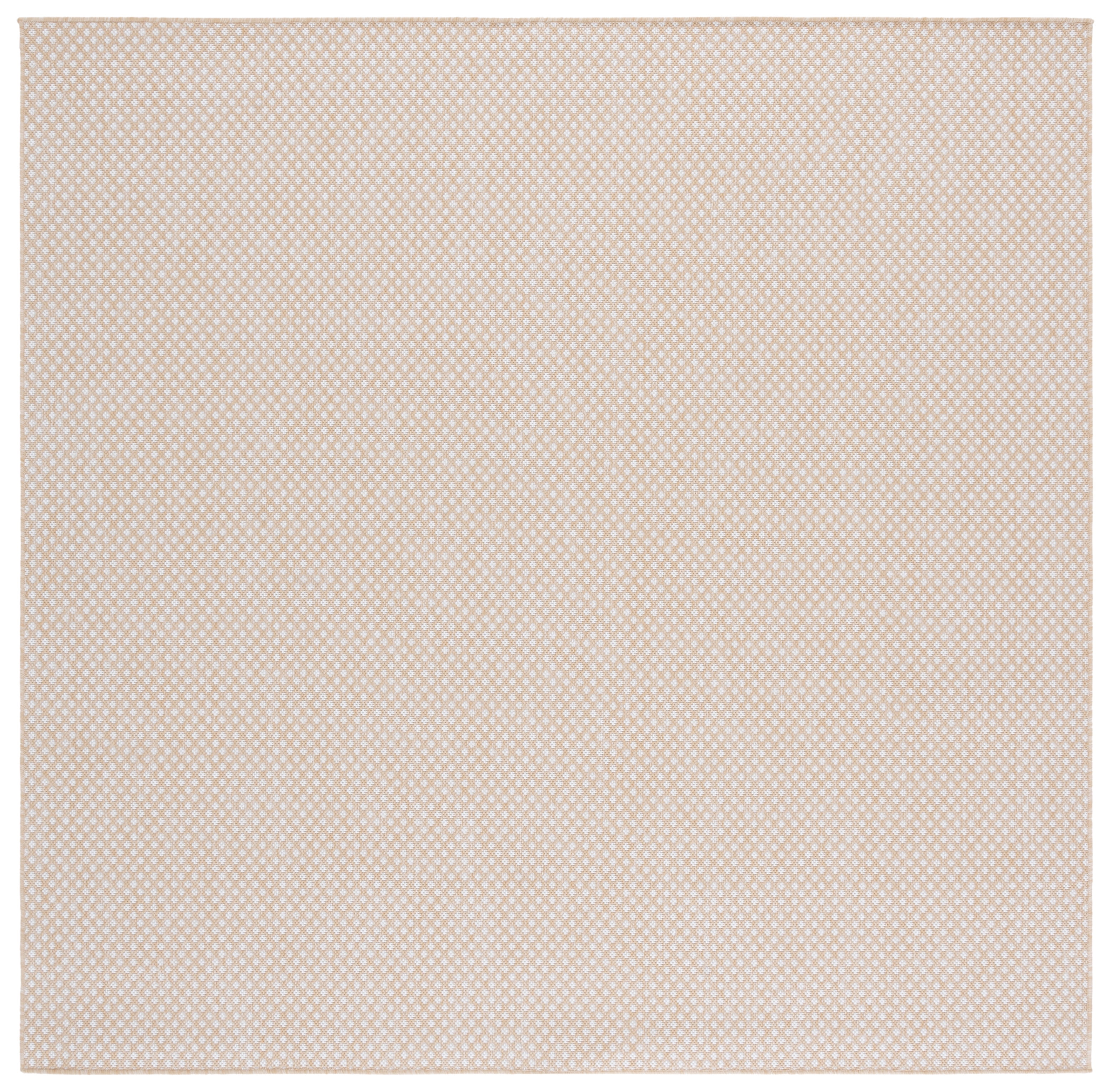 SAFAVIEH Terrace Gina Geometric Indoor/Outdoor Area Rug, Beige/Ivory, 6'7" x 6'7" Square