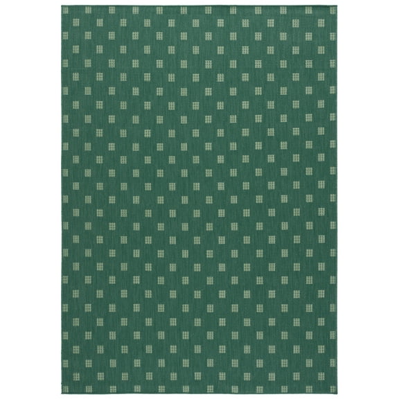 SAFAVIEH Terrace Kelleh Geometric Indoor/Outdoor Area Rug, Dark Green/Light Green, 8' x 10'