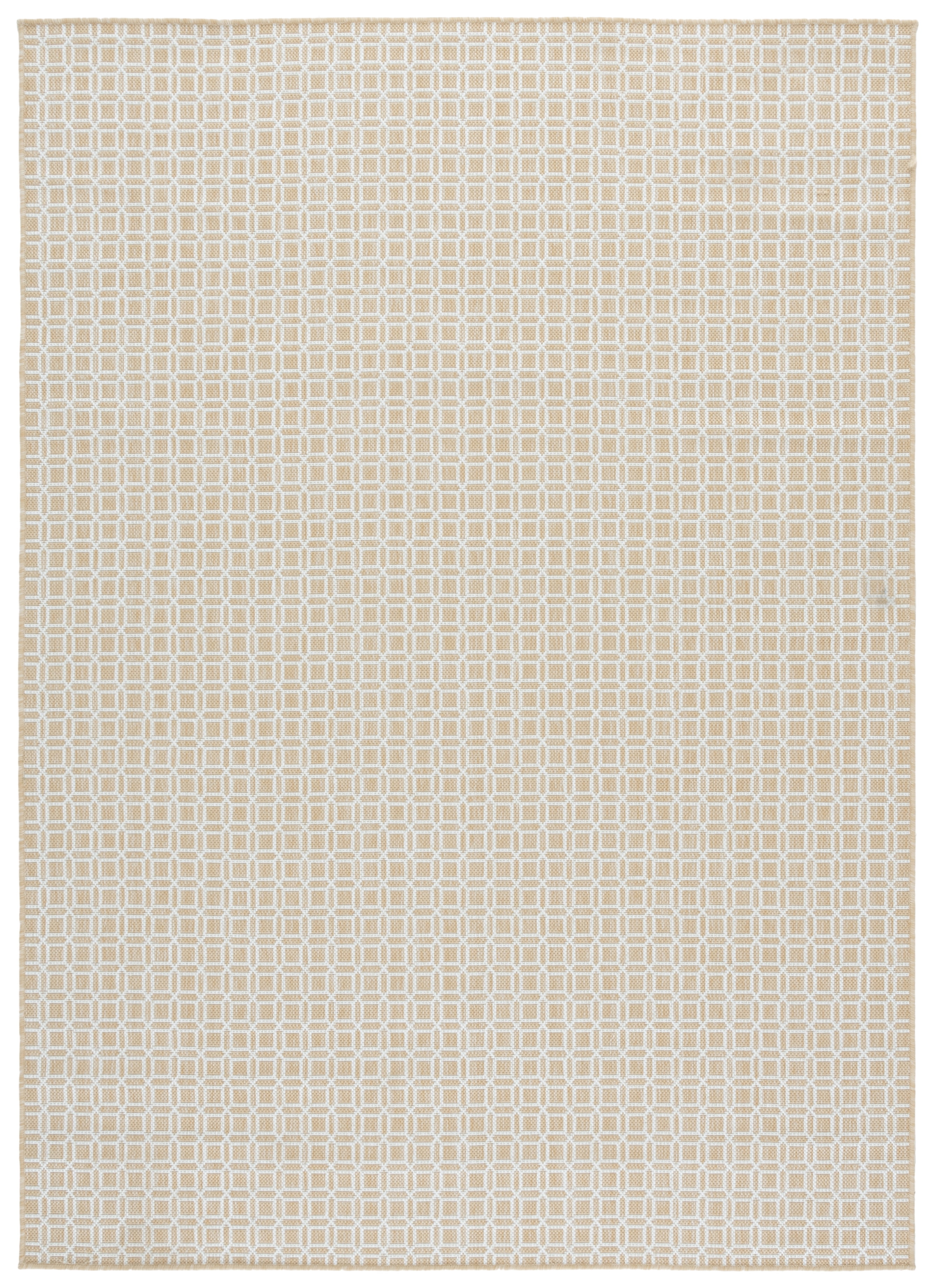 SAFAVIEH Terrace Wight Geometric Indoor/Outdoor Area Rug, Beige/Ivory, 8' x 10'