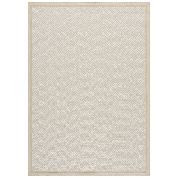 SAFAVIEH Terrace Yadira Geometric Indoor/Outdoor Area Rug, Beige/Ivory, 8' x 10'
