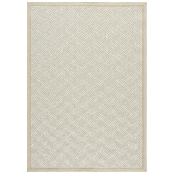 SAFAVIEH Terrace Yadira Geometric Indoor/Outdoor Area Rug, Beige/Ivory, 8' x 10'
