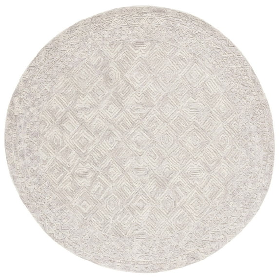 SAFAVIEH Textural Adrasteia Geometric Area Rug, Beige, 6' x 6' Round