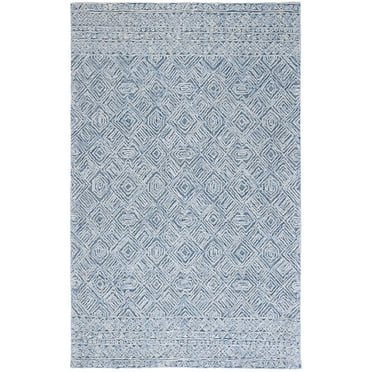 SAFAVIEH Textural Adrasteia Geometric Area Rug, Blue/Ivory, 3' x 5'