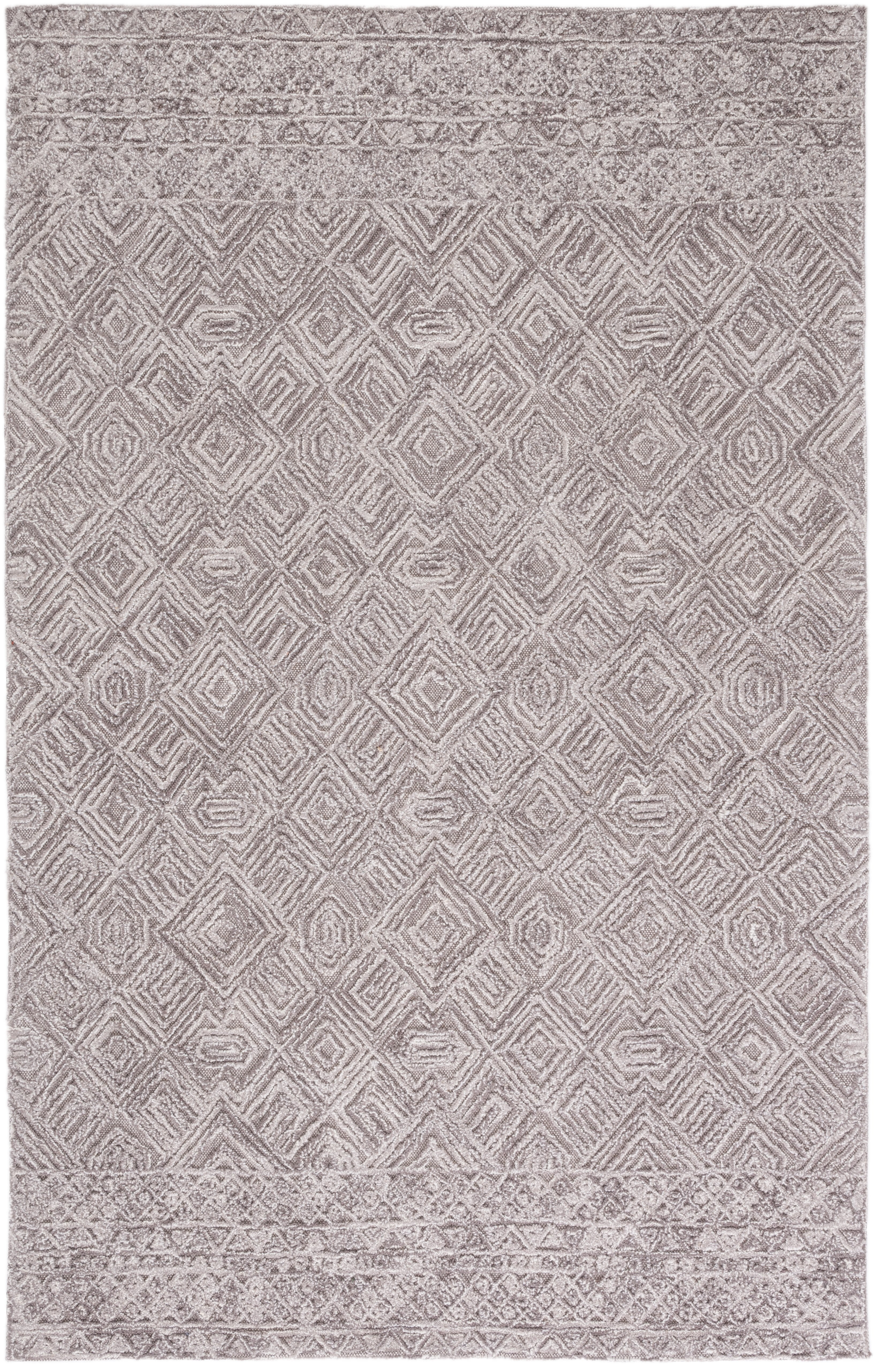 SAFAVIEH Textural Adrasteia Geometric Area Rug, Brown, 3' x 5'