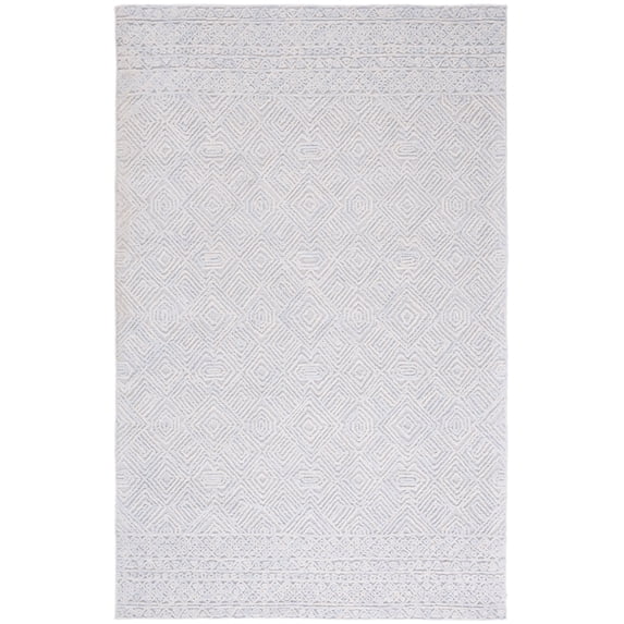 SAFAVIEH Textural Adrasteia Geometric Area Rug, Grey/Ivory, 4' x 6'