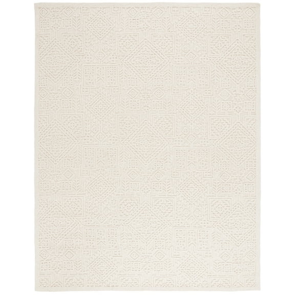 SAFAVIEH Textural Cooper Geometric Area Rug, Ivory, 8' x 10'