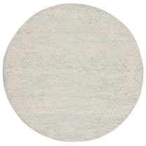 SAFAVIEH Textural Devona Geometric Area Rug, Grey/Ivory, 6' x 6' Round