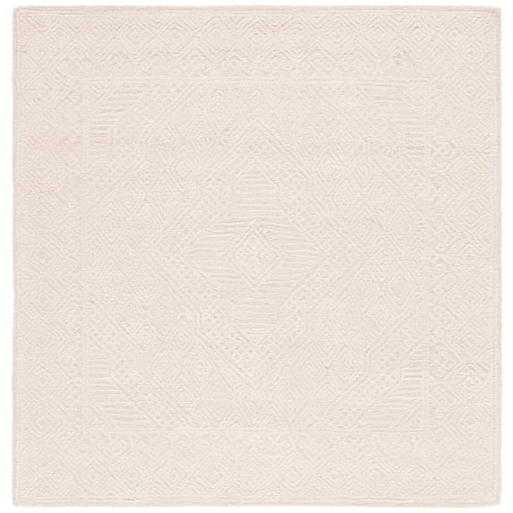 SAFAVIEH Textural Dimitri Geometric Area Rug, Beige/Blush, 6' x 6' Square
