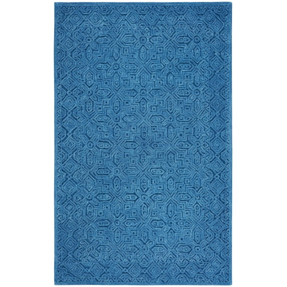 SAFAVIEH Textural Dinah Geometric Area Rug, Dark Blue, 6' x 9'
