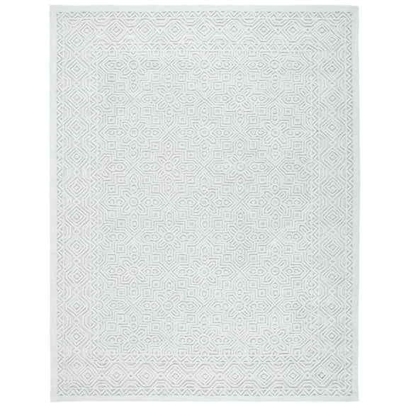 SAFAVIEH Textural Dinah Geometric Area Rug, Silver, 11' x 15'