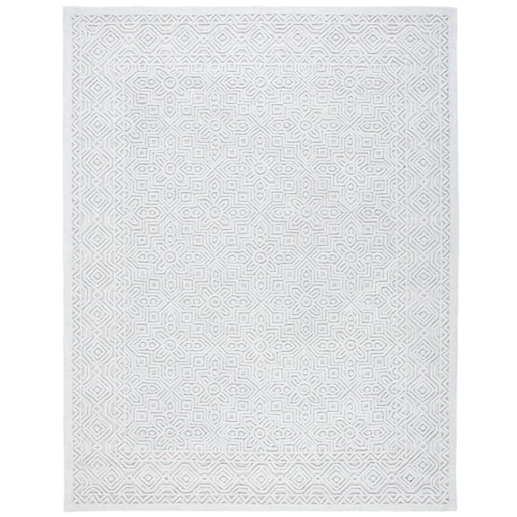 SAFAVIEH Textural Dinah Geometric Area Rug, Silver, 8' x 10'