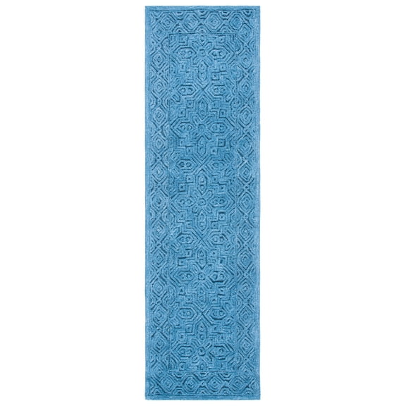 SAFAVIEH Textural Dinah Geometric Runner Rug, Dark Blue, 2'3" x 8'