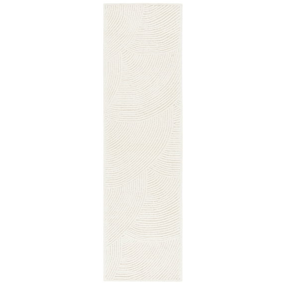 SAFAVIEH Textural Ifrit Geometric Runner Rug, Ivory, 2'3" x 6'