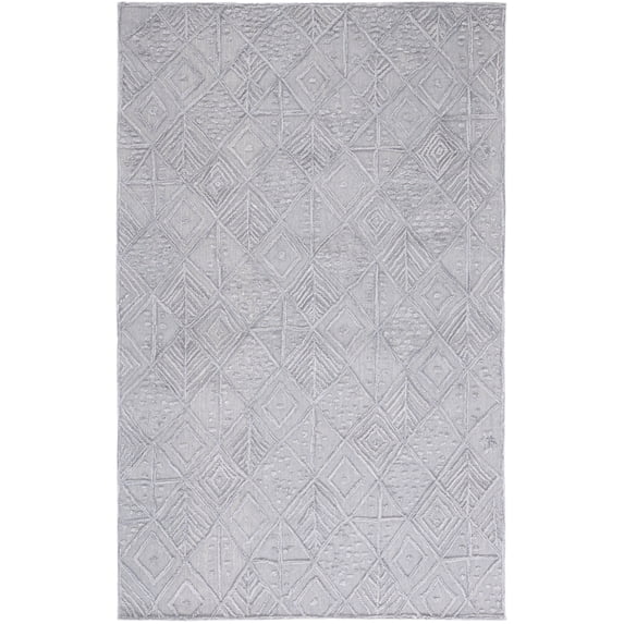 SAFAVIEH Textural Keaton Geometric Area Rug, Grey, 4' x 6'