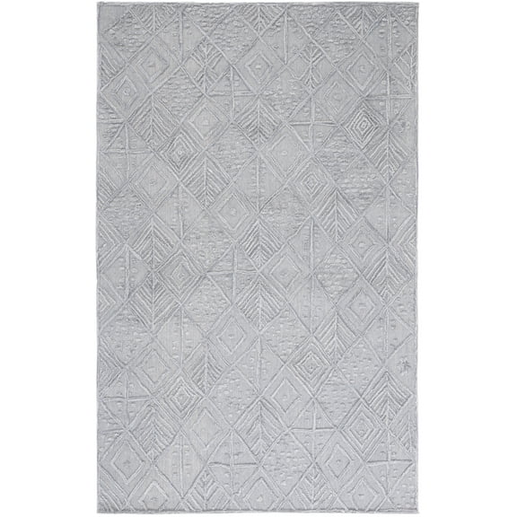 SAFAVIEH Textural Keaton Geometric Area Rug, Grey, 5' x 8'