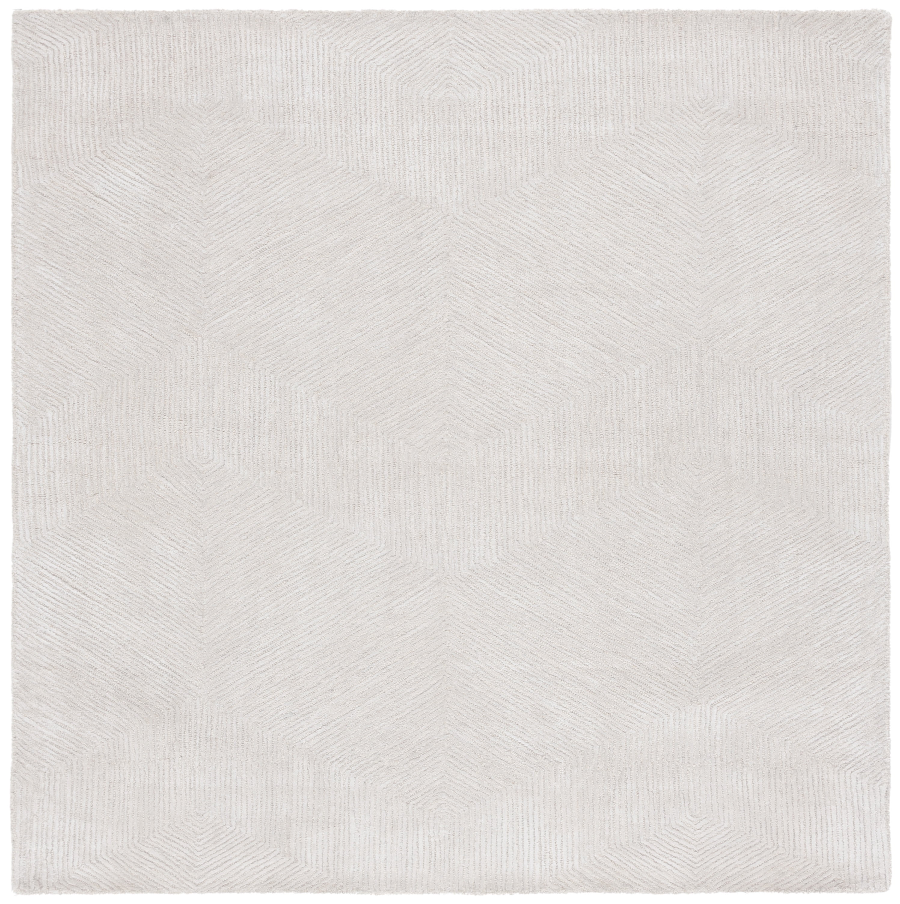 SAFAVIEH Textural Merrilyn Geometric Area Rug, Beige, 6' x 6' Square