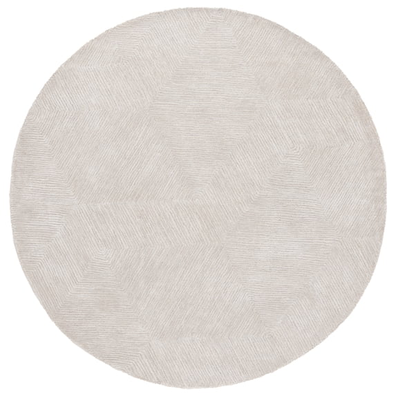 SAFAVIEH Textural Merrilyn Solid Area Rug, Beige, 6' x 6' Round