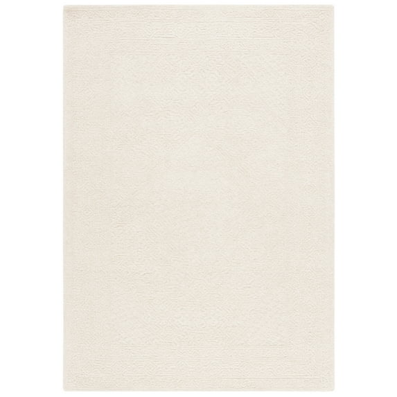 SAFAVIEH Textural Phipp Solid Area Rug, Ivory, 6' x 9'