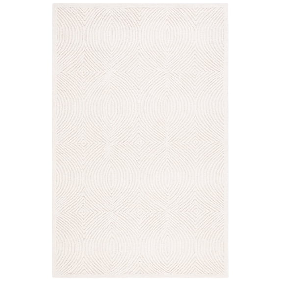 SAFAVIEH Textural Rose Geometric Area Rug, Ivory, 6' x 9'