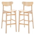 thumbnail image 1 of SAFAVIEH Thaxton Contemporary Bar Stool, Natural, Set of 2 (17.2 in. W x 22.8 in. D x 41.8 in. H), 1 of 12