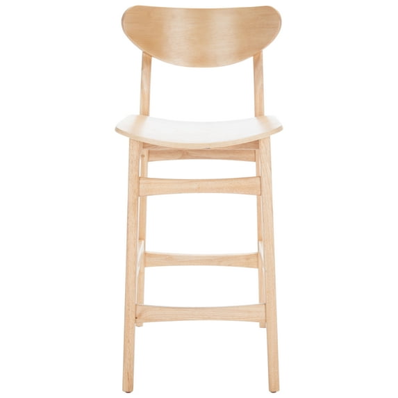 SAFAVIEH Thaxton Curved Mid Back Counter Stool, Natural