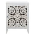 thumbnail image 1 of SAFAVIEH Thea Mid-Century Retro 1 Door Carved Nightstand, White Washed, 1 of 11