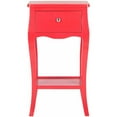 thumbnail image 1 of SAFAVIEH Thelma Solid Rustic End Table with Storage Drawer, Hot Red, 1 of 6