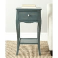 thumbnail image 1 of SAFAVIEH Thelma Solid Rustic End Table with Storage Drawer, Steel Teal, 1 of 5