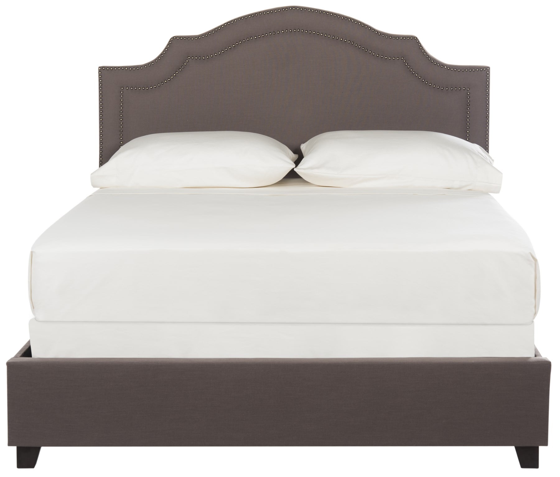 Safavieh Theron Dark Taupe Full Upholstered Bed Safavieh Theron Dark Taupe Full Upholstered Bed