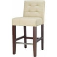 thumbnail image 1 of SAFAVIEH Thompson Rustic Glam Tufted Counter Stool with Footrest, Cream, 1 of 3