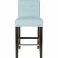 thumbnail image 1 of SAFAVIEH Thompson Rustic Glam Tufted Counter Stool with Footrest, Sky Blue, 1 of 4