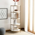 thumbnail image 1 of SAFAVIEH Tia Modern Glam 5-Tier Round Etagere, White/Brass, 1 of 8