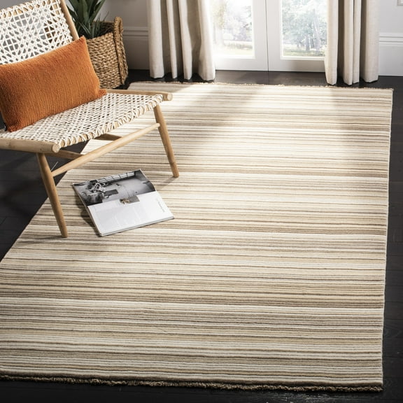 SAFAVIEH Tibetan Clayton Striped Area Rug, Natural/Multi, 5' x 8'