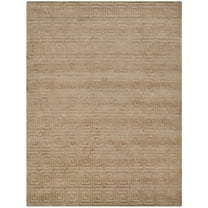 SAFAVIEH Tibetan Lloyd Geometric Wool Area Rug, Camel, 6' x 9'