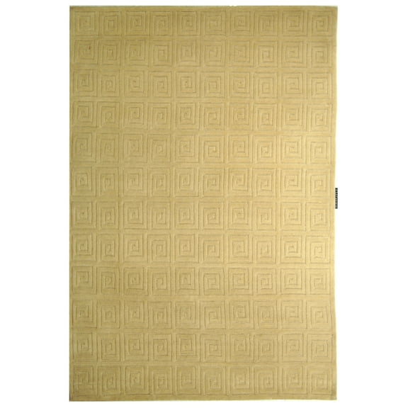 SAFAVIEH Tibetan Lloyd Geometric Wool Area Rug, Cream, 6' x 9'