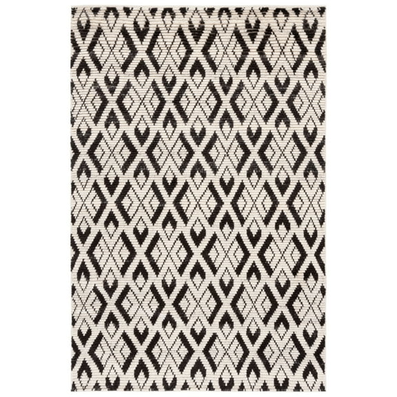 SAFAVIEH Tibetan TIB606A Hand-knotted Ivory / Black Rug