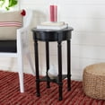thumbnail image 1 of SAFAVIEH Tinsley Solid Rustic Round Accent Table, Black, 1 of 7