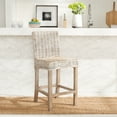 thumbnail image 1 of SAFAVIEH Tobie Rattan Counter Stool w/ Footrest, Grey White Wash, 1 of 11