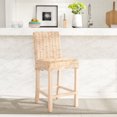 thumbnail image 1 of SAFAVIEH Tobie Rattan Counter Stool w/ Footrest, Natural White Wash, 1 of 11