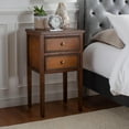 thumbnail image 1 of SAFAVIEH Toby Nightstand With Storage Drawers Brown, 1 of 7