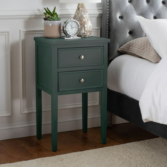 SAFAVIEH Toby Nightstand With Storage Drawers Dark Teal