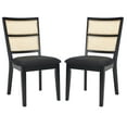 thumbnail image 1 of SAFAVIEH Toril Dining Chair, Black Frame/Black Upholstery (19.7 in. W x 23 in. D x 36.6 in. H), 1 of 14