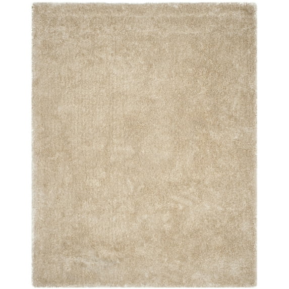SAFAVIEH Toronto Deasun Solid Polyester Shag Area Rug, Beige, 4' x 6'