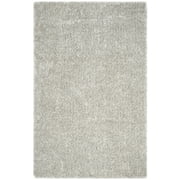 SAFAVIEH Toronto Deasun Solid Polyester Shag Area Rug, Light Grey, 2'6" x 3'8"