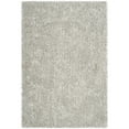 thumbnail image 1 of SAFAVIEH Toronto Deasun Solid Polyester Shag Area Rug, Light Grey, 4' x 6', 1 of 11