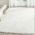 thumbnail image 1 of SAFAVIEH Toronto Deasun Solid Polyester Shag Area Rug, White, 3' x 5', 1 of 11