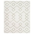 thumbnail image 1 of SAFAVIEH Toronto Isla Abstract Geometric Polyester Shag Area Rug, Ivory/Silver, 3' x 5', 1 of 5