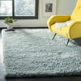 thumbnail image 1 of SAFAVIEH Toronto Kameron Solid Polyester Shag Area Rug, Blue, 5' x 8', 1 of 7