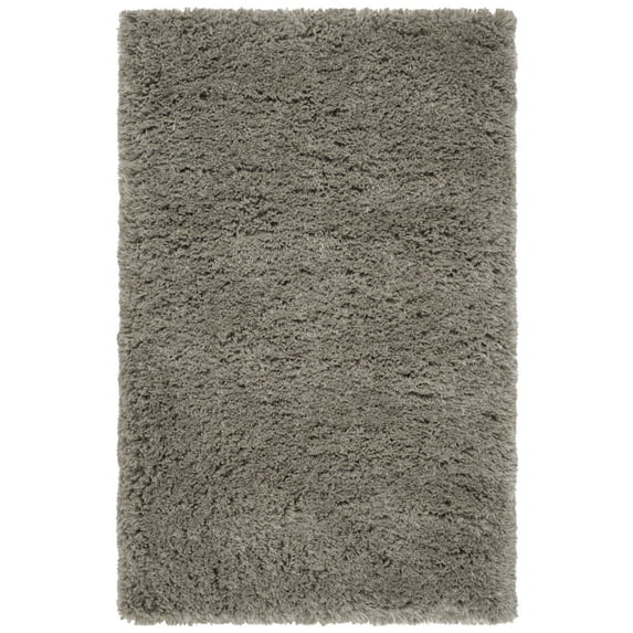 SAFAVIEH Toronto Kameron Solid Polyester Shag Area Rug, Grey, 3' x 5'