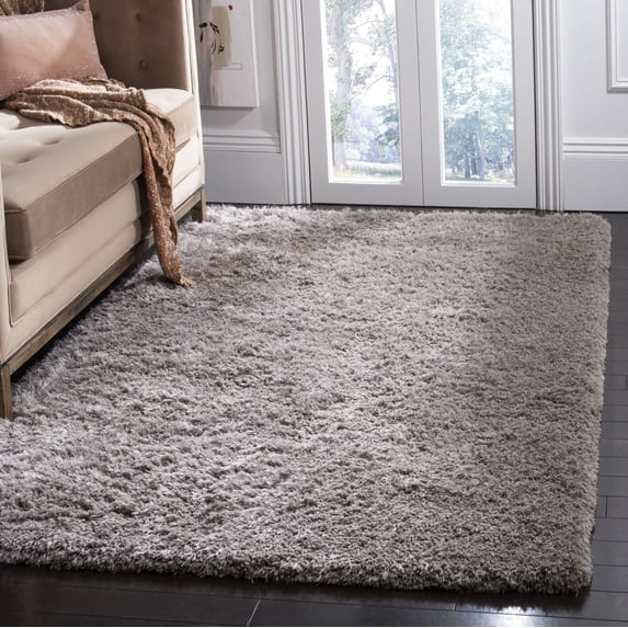 SAFAVIEH Toronto Kameron Solid Polyester Shag Area Rug, Grey, 8' x 10'